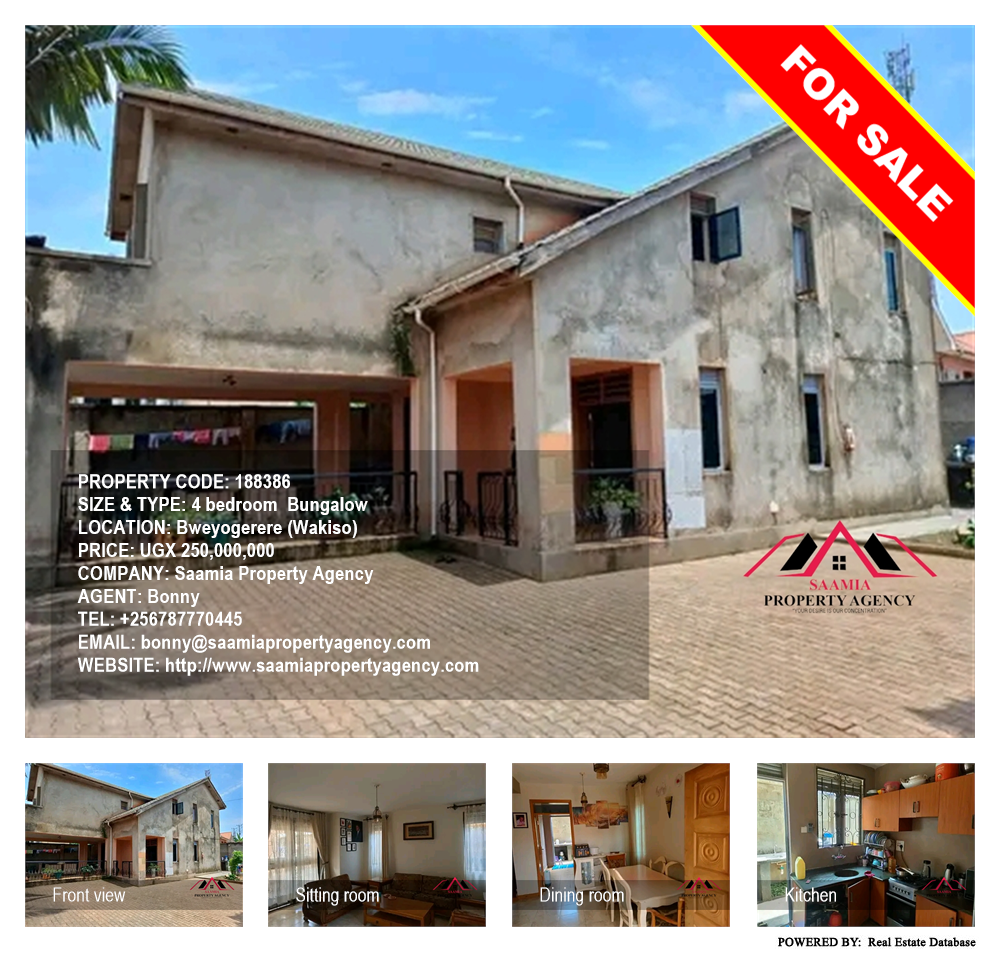 4 bedroom Bungalow  for sale in Bweyogerere Wakiso Uganda, code: 188386