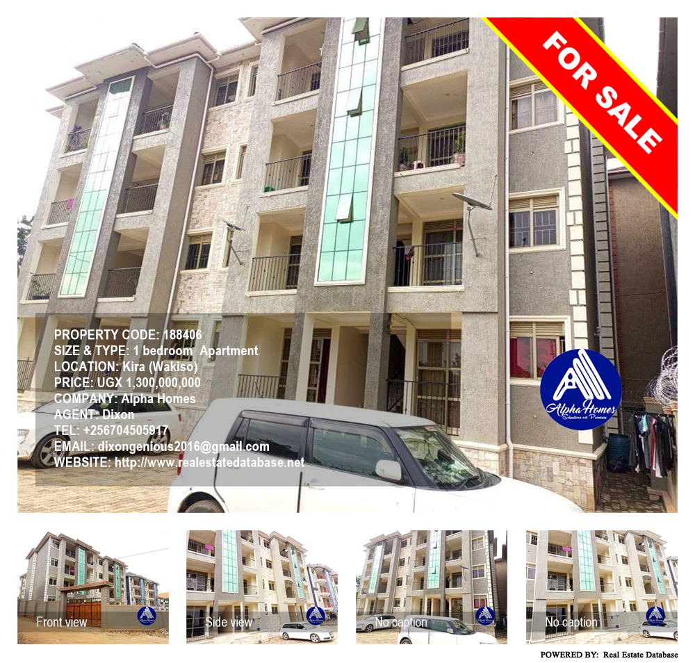 1 bedroom Apartment  for sale in Kira Wakiso Uganda, code: 188406