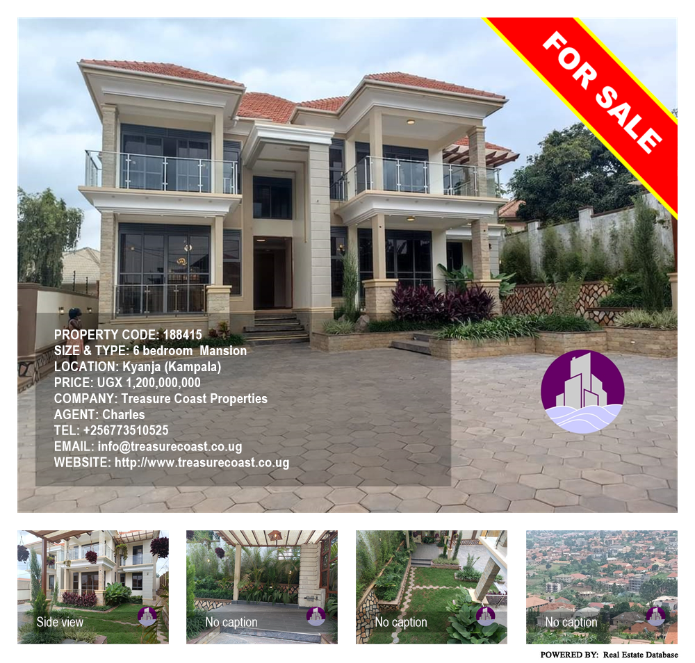 6 bedroom Mansion  for sale in Kyanja Kampala Uganda, code: 188415