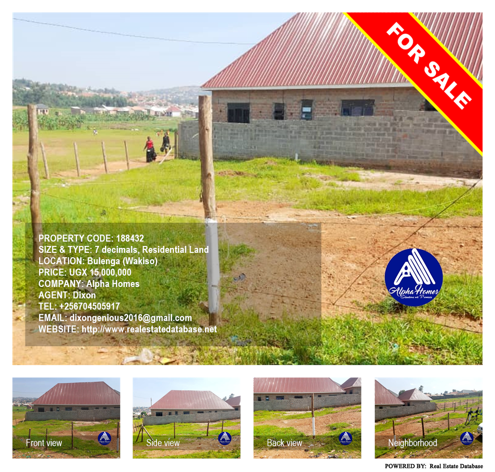 Residential Land  for sale in Bulenga Wakiso Uganda, code: 188432