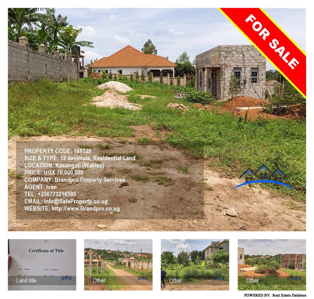 Residential Land  for sale in Kasangati Wakiso Uganda, code: 188529