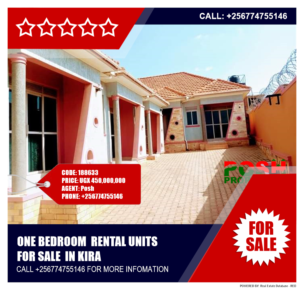 1 bedroom Rental units  for sale in Kira Wakiso Uganda, code: 188633