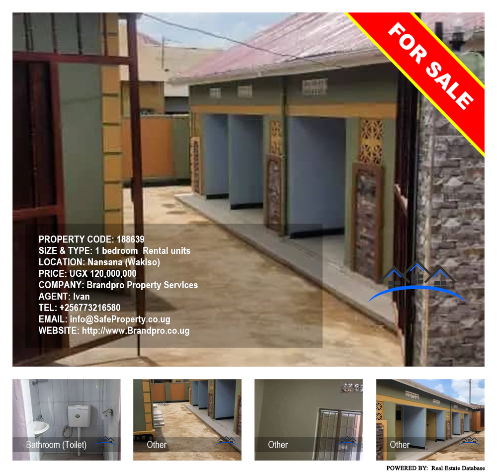 1 bedroom Rental units  for sale in Nansana Wakiso Uganda, code: 188639