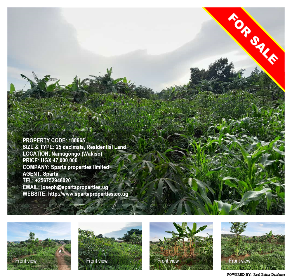 Residential Land  for sale in Namugongo Wakiso Uganda, code: 188665