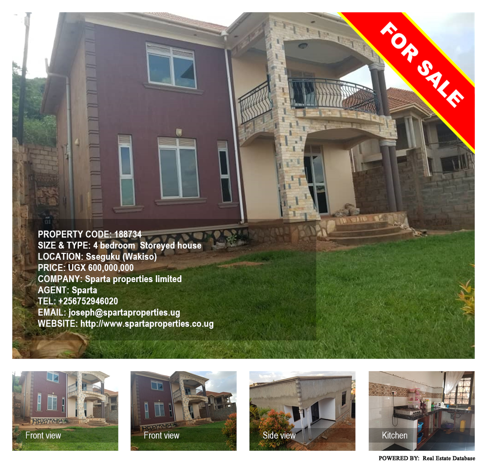 4 bedroom Storeyed house  for sale in Seguku Wakiso Uganda, code: 188734