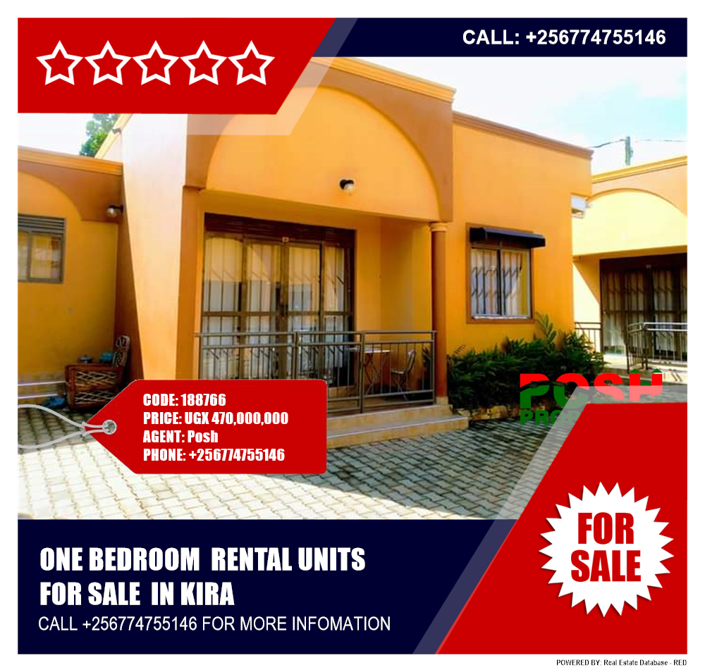 1 bedroom Rental units  for sale in Kira Wakiso Uganda, code: 188766