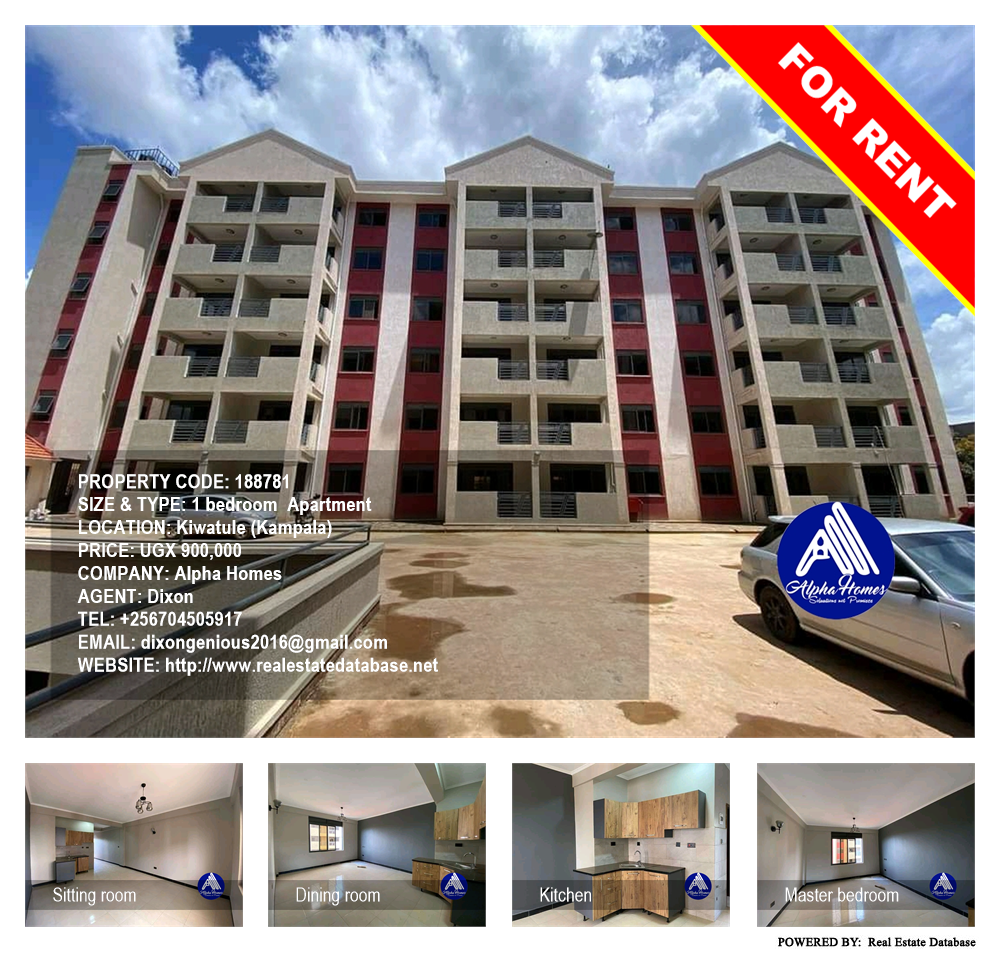 1 bedroom Apartment  for rent in Kiwaatule Kampala Uganda, code: 188781