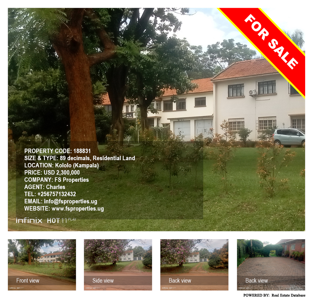 Residential Land  for sale in Kololo Kampala Uganda, code: 188831