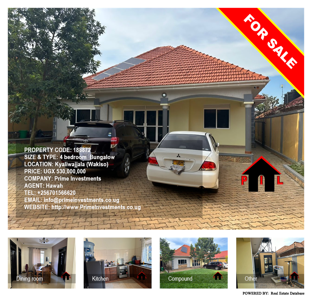 4 bedroom Bungalow  for sale in Kyaliwajjala Wakiso Uganda, code: 188872