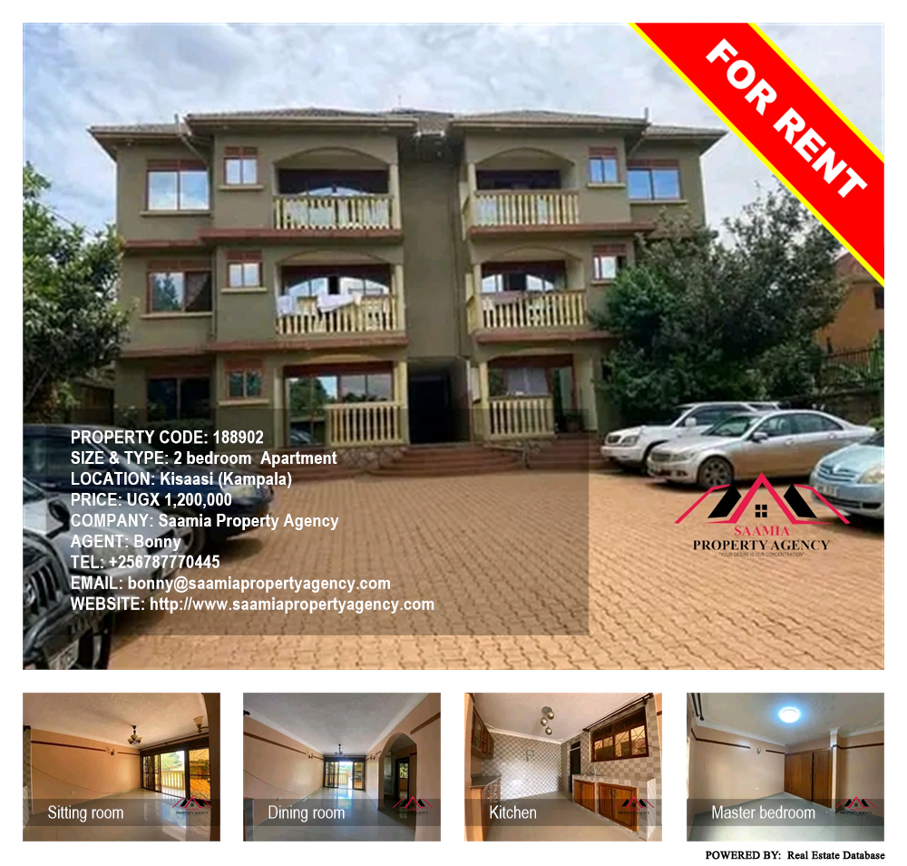 2 bedroom Apartment  for rent in Kisaasi Kampala Uganda, code: 188902