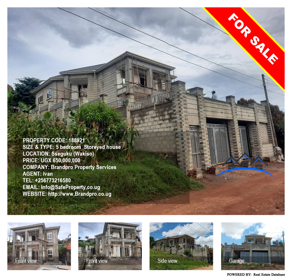 5 bedroom Storeyed house  for sale in Seguku Wakiso Uganda, code: 188921