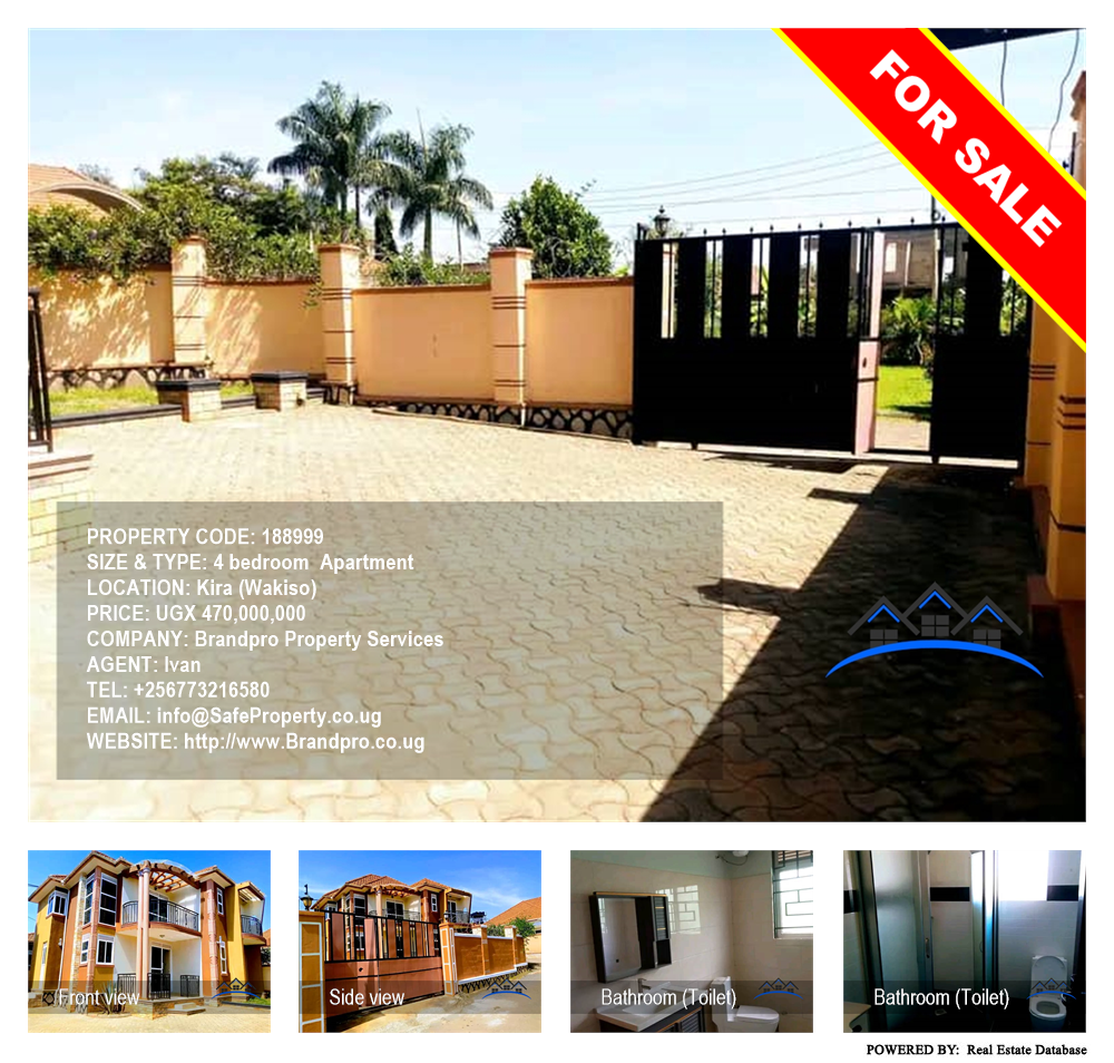 4 bedroom Apartment  for sale in Kira Wakiso Uganda, code: 188999