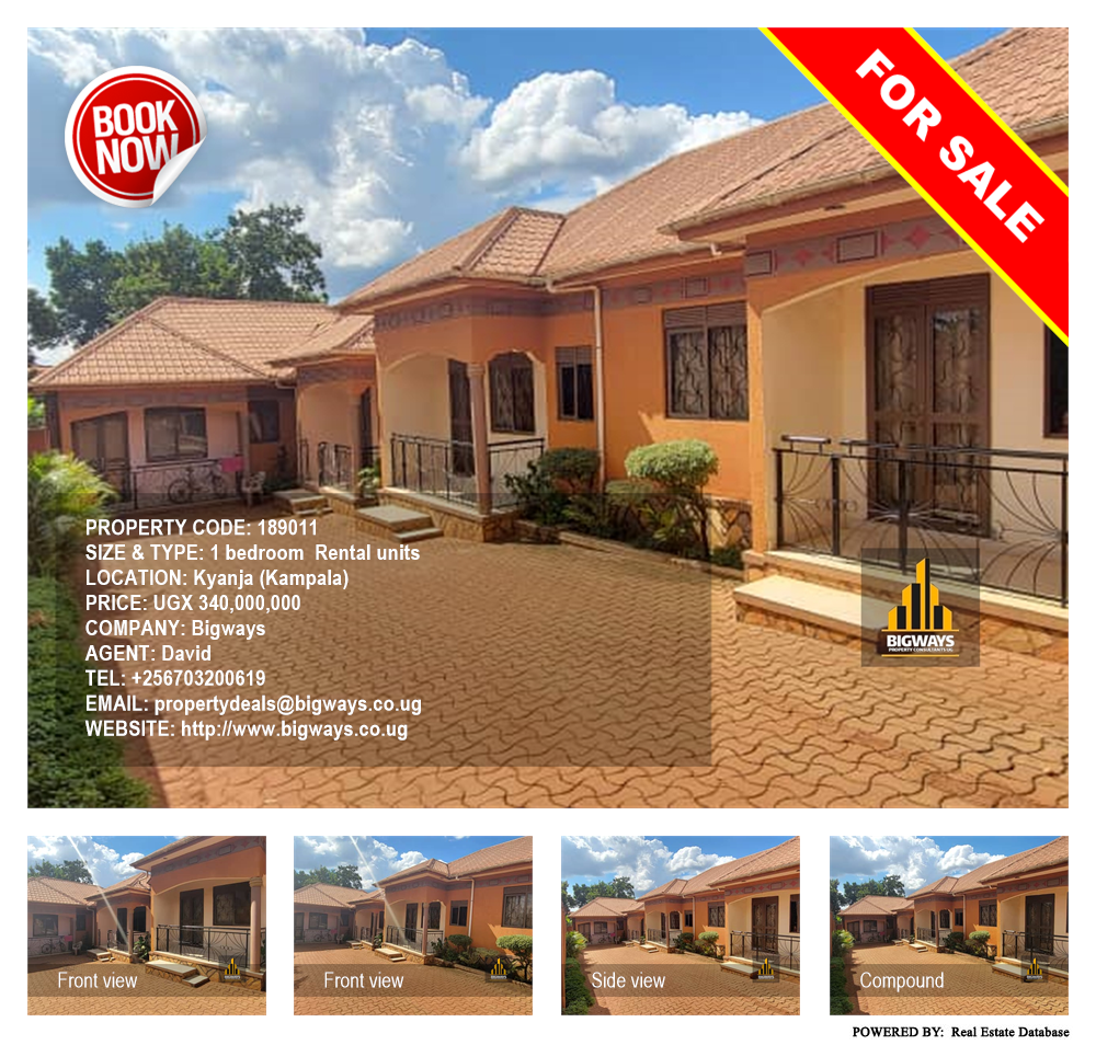 1 bedroom Rental units  for sale in Kyanja Kampala Uganda, code: 189011