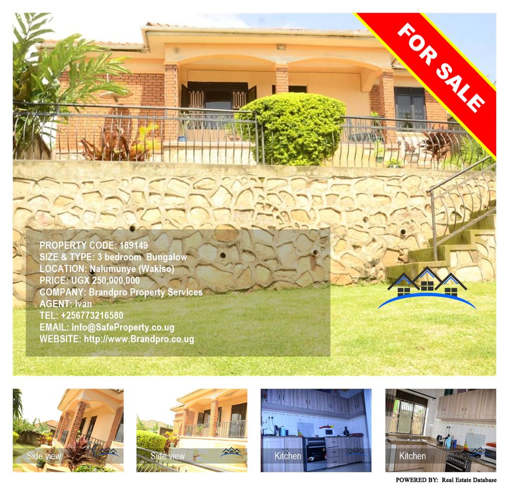 3 bedroom Bungalow  for sale in Nalumunye Wakiso Uganda, code: 189149