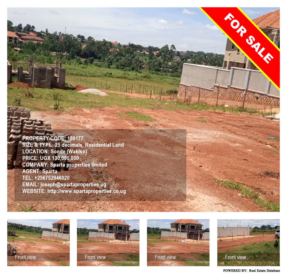 Residential Land  for sale in Sonde Wakiso Uganda, code: 189177