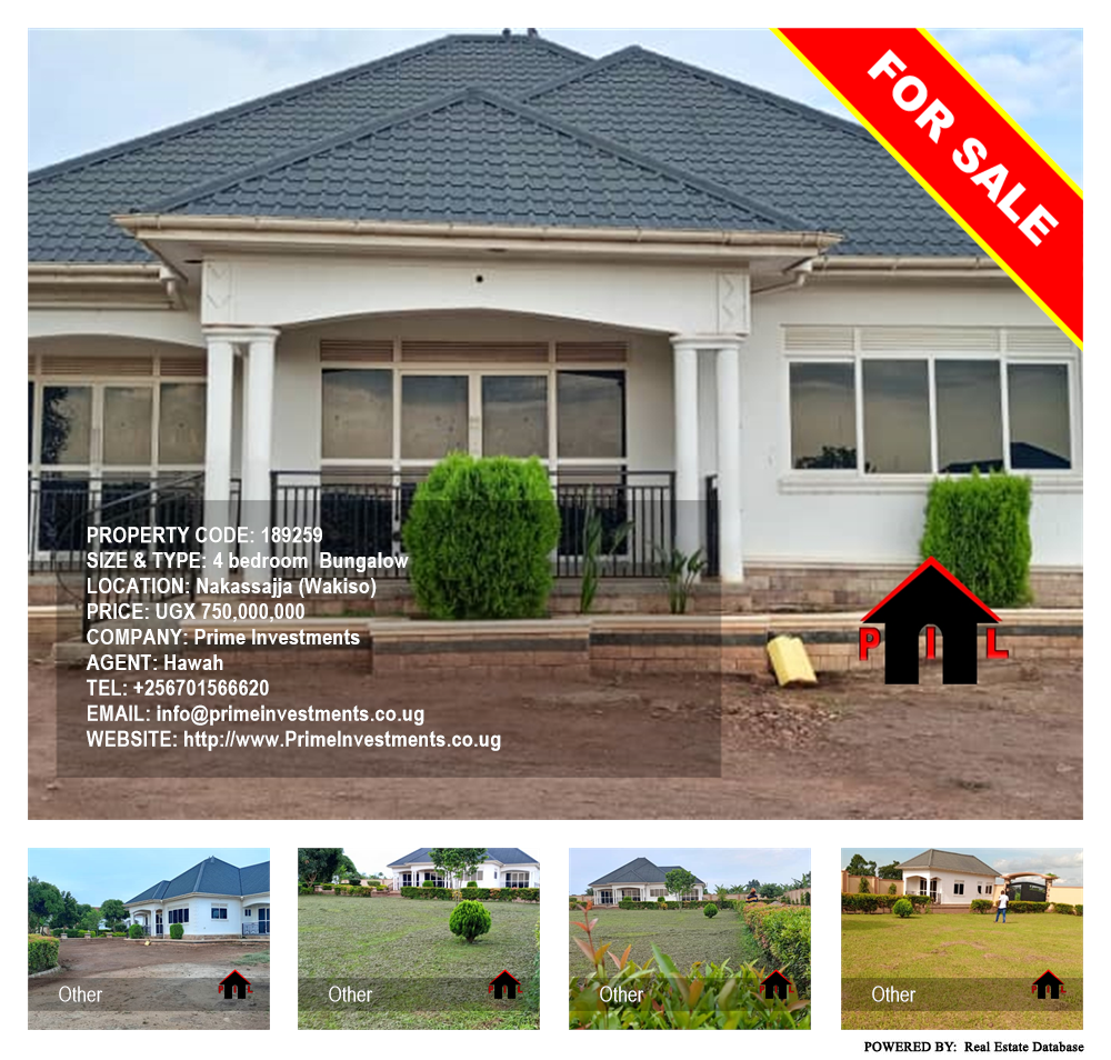 4 bedroom Bungalow  for sale in Nakassajja Wakiso Uganda, code: 189259