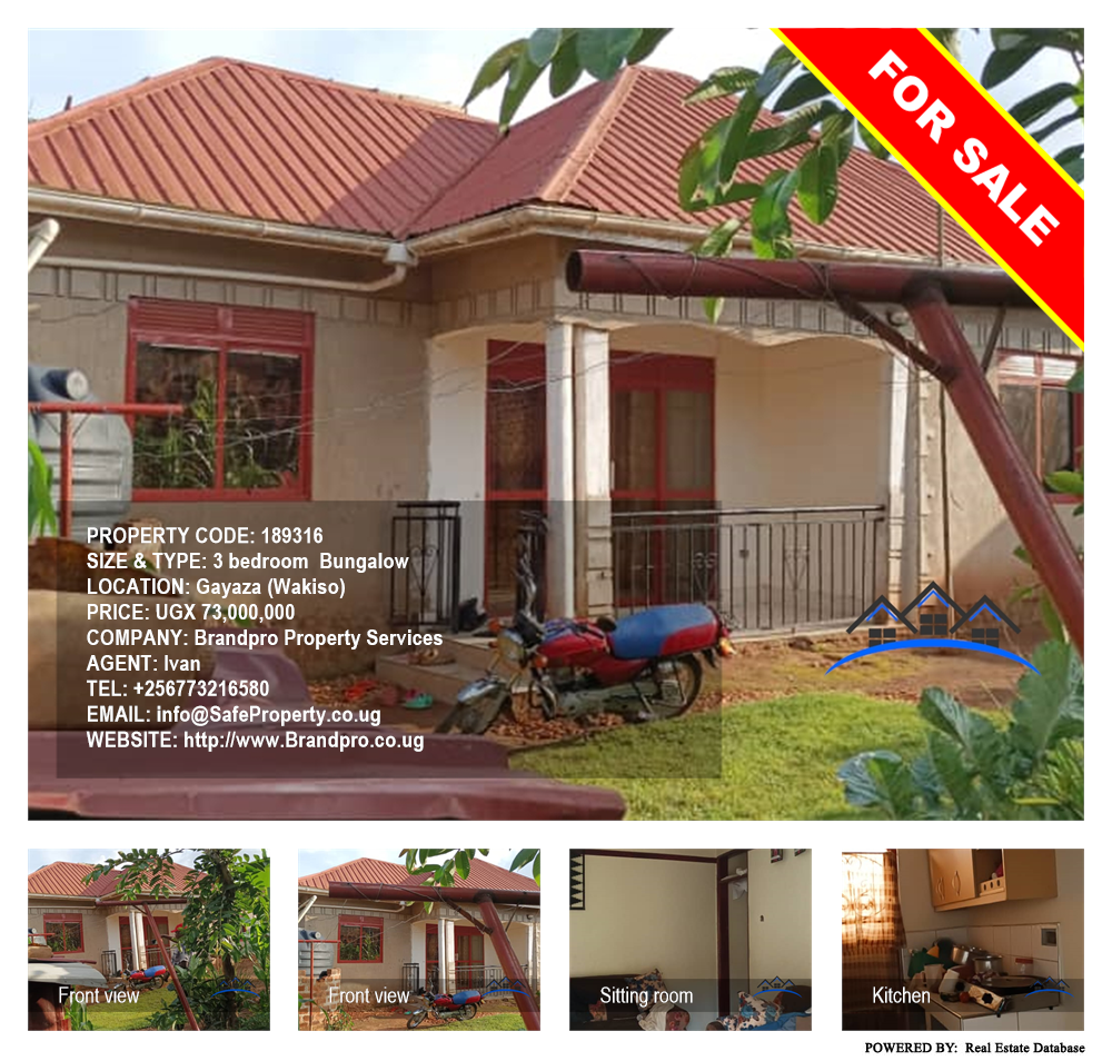 3 bedroom Bungalow  for sale in Gayaza Wakiso Uganda, code: 189316