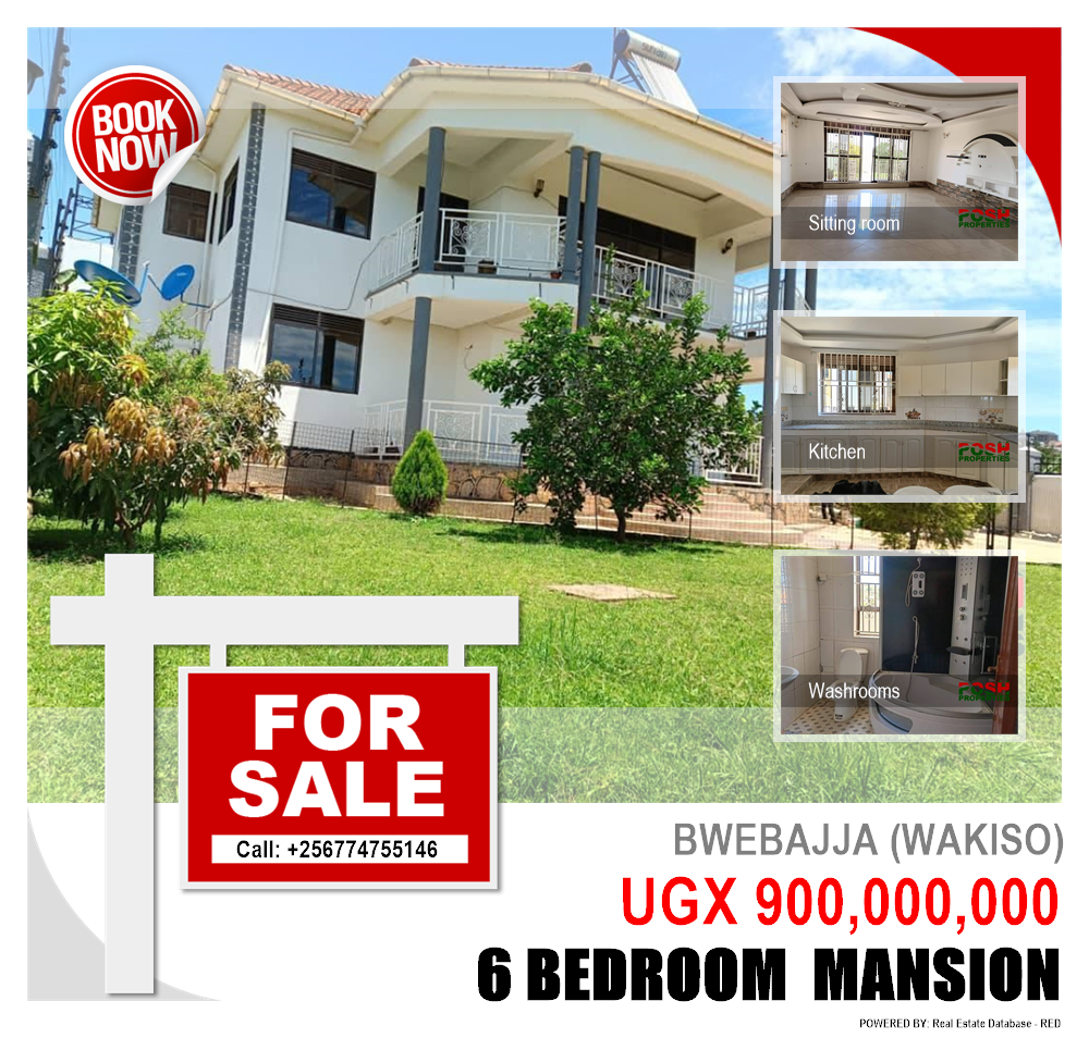 6 bedroom Mansion  for sale in Bwebajja Wakiso Uganda, code: 189337