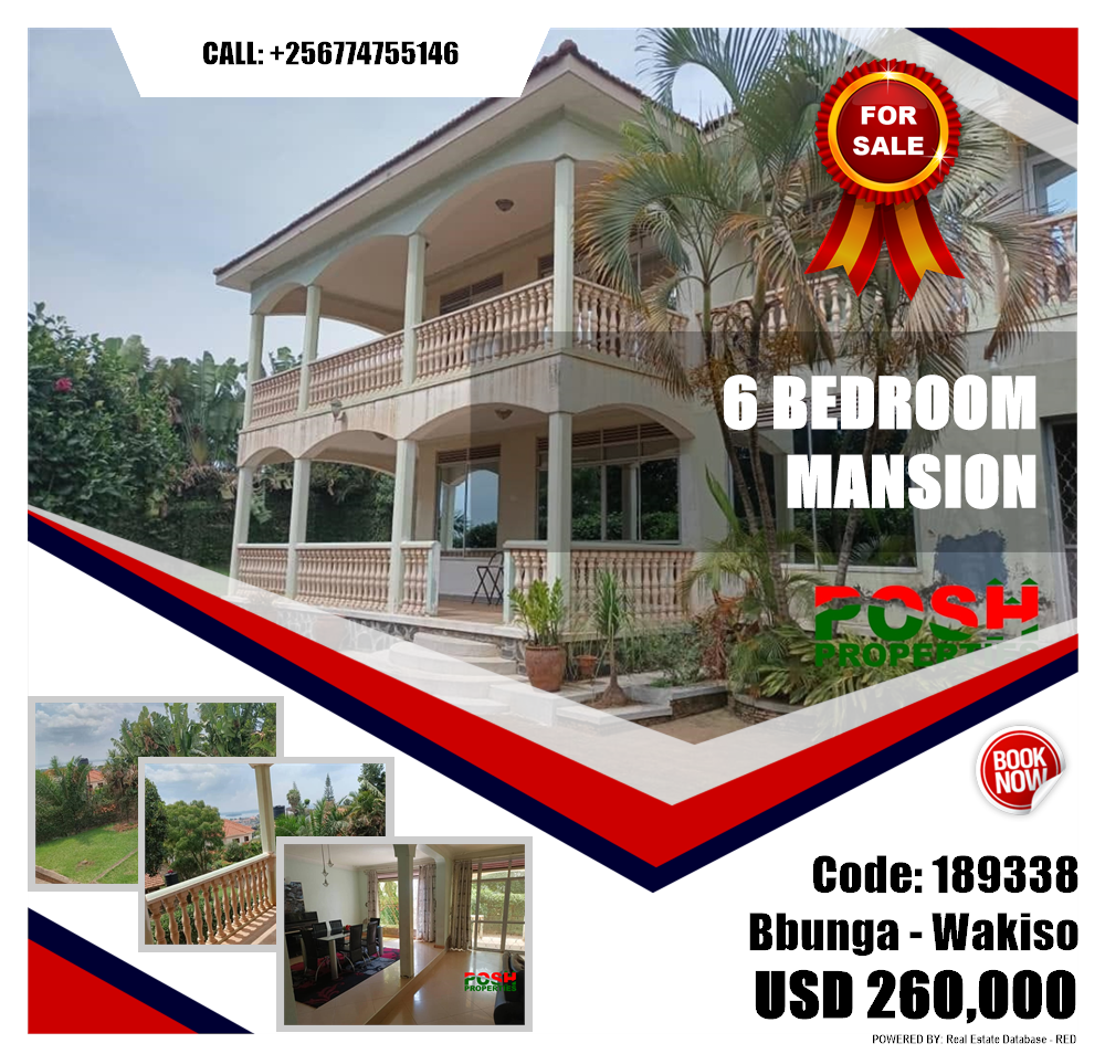 6 bedroom Mansion  for sale in Bbunga Wakiso Uganda, code: 189338