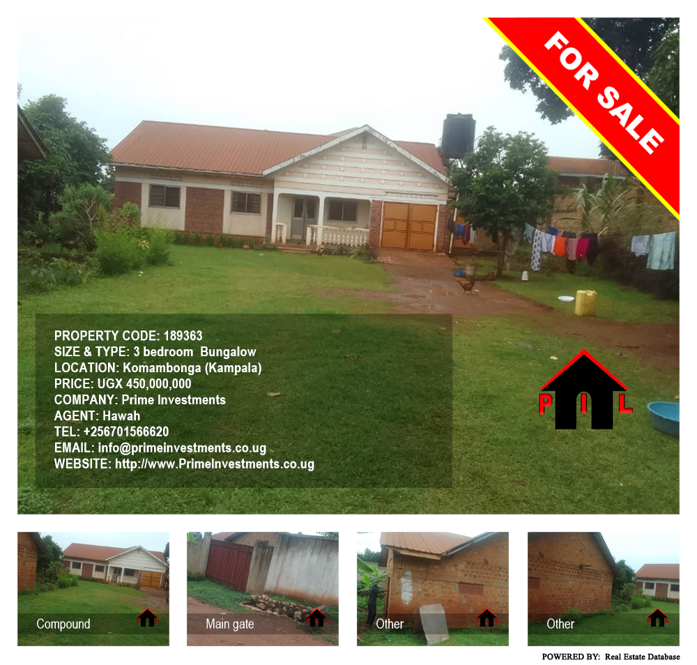 3 bedroom Bungalow  for sale in Komamboga Kampala Uganda, code: 189363