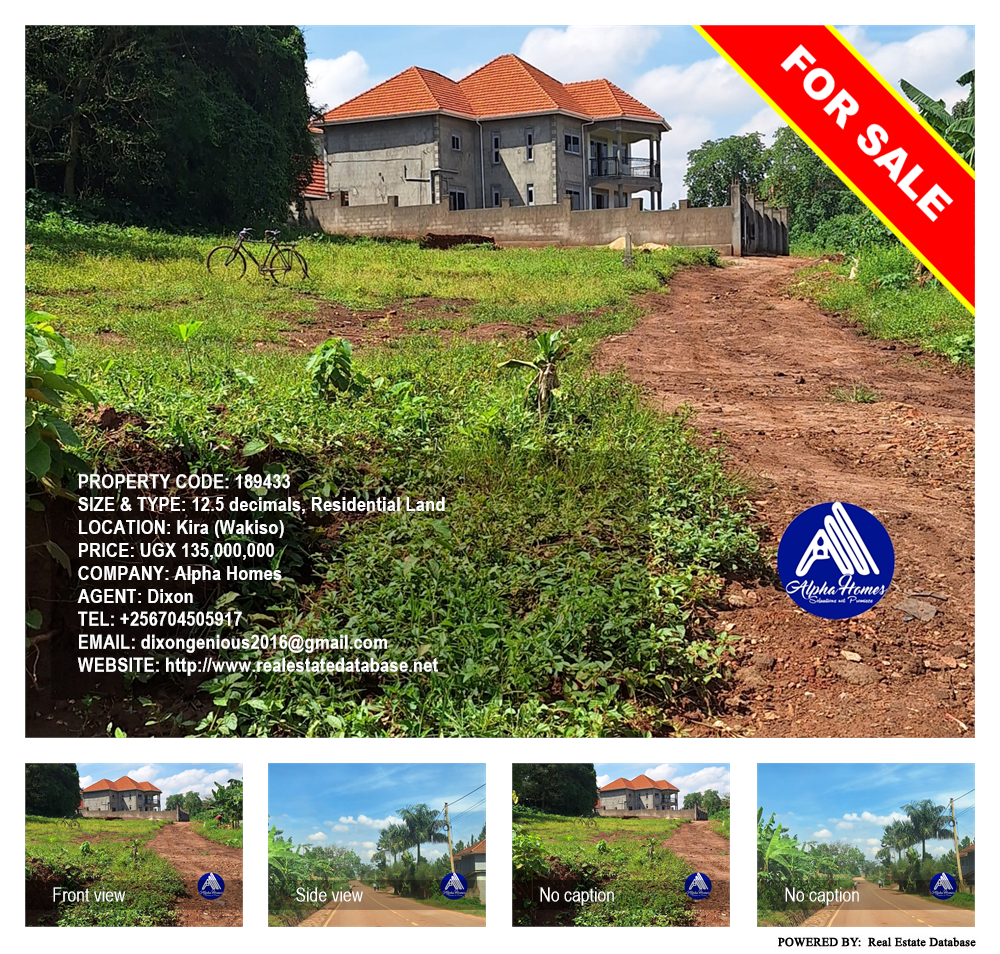 Residential Land  for sale in Kira Wakiso Uganda, code: 189433