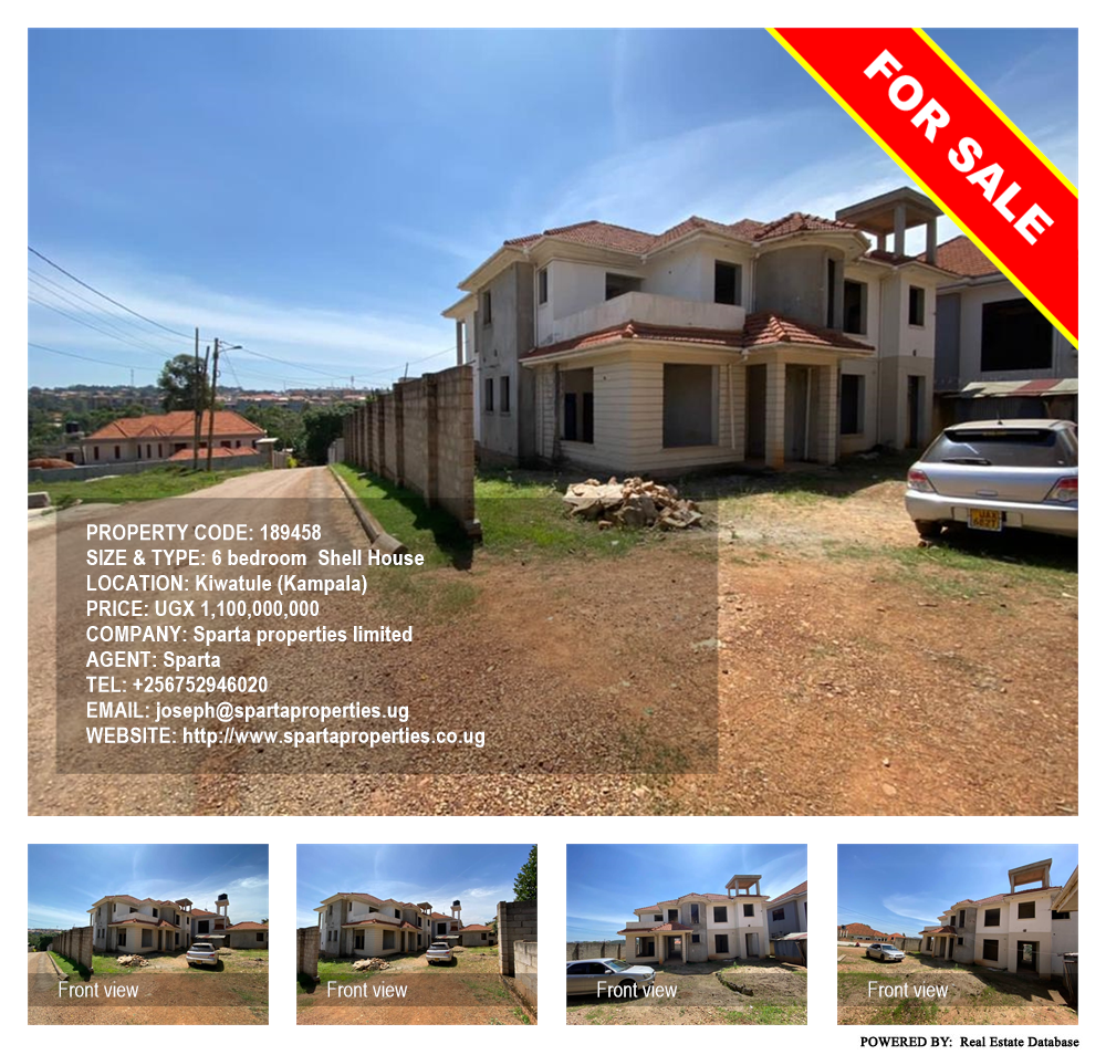 6 bedroom Shell House  for sale in Kiwaatule Kampala Uganda, code: 189458