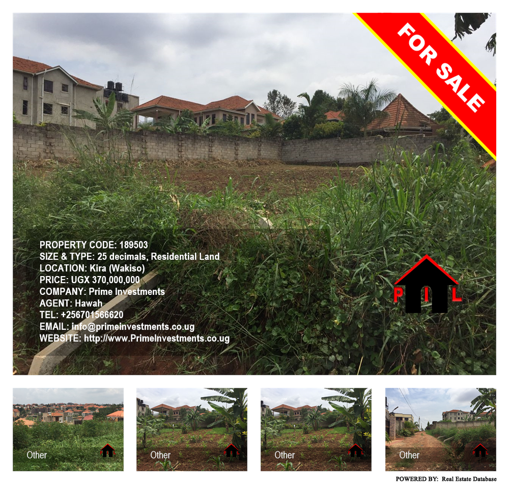 Residential Land  for sale in Kira Wakiso Uganda, code: 189503