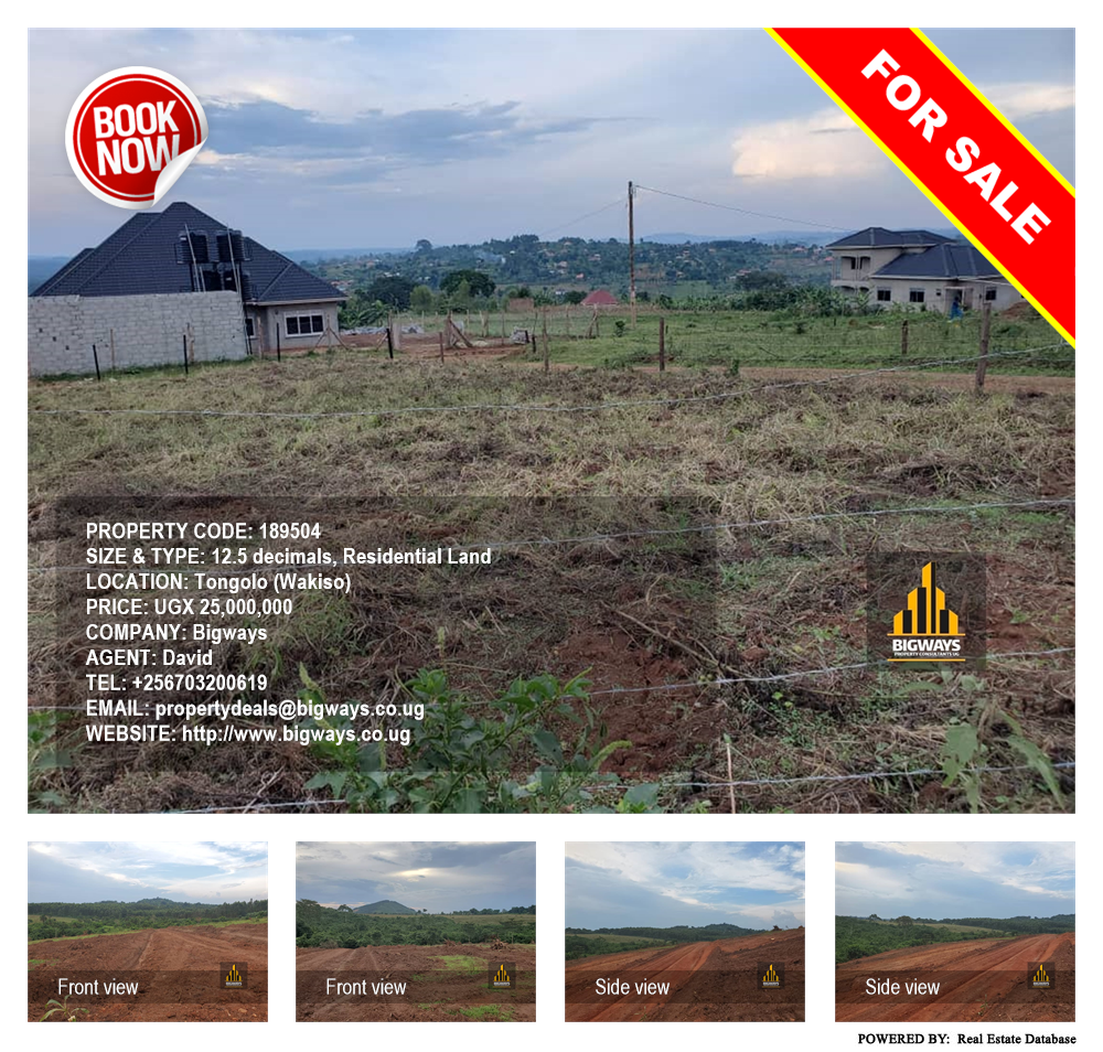 Residential Land  for sale in Tongolo Wakiso Uganda, code: 189504