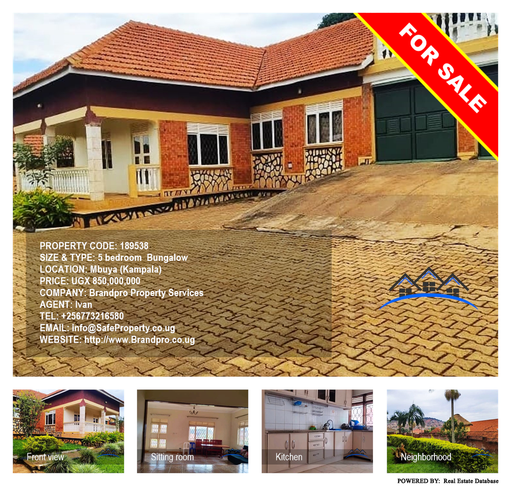 5 bedroom Bungalow  for sale in Mbuya Kampala Uganda, code: 189538