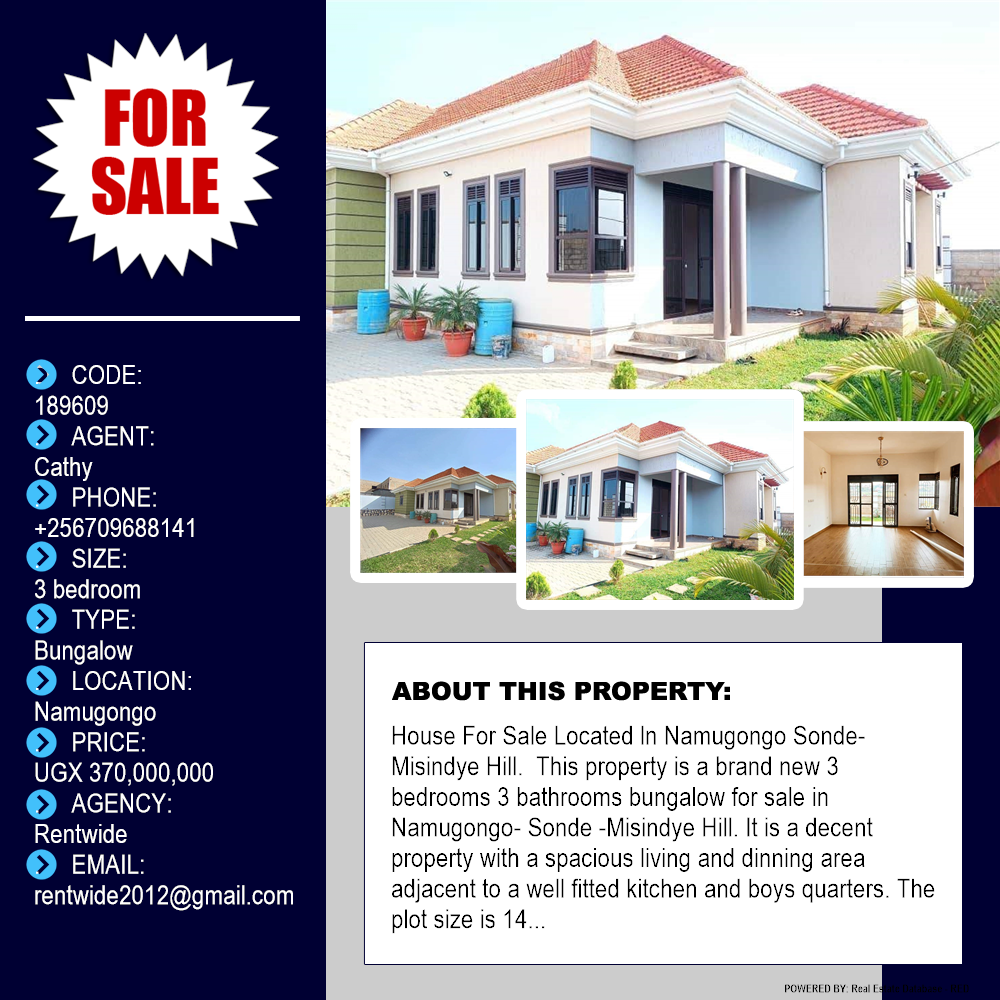 3 bedroom Bungalow  for sale in Namugongo Wakiso Uganda, code: 189609