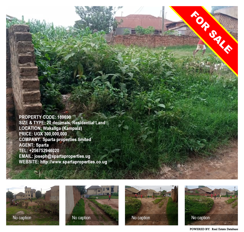 Residential Land  for sale in Wakaliga Kampala Uganda, code: 189690