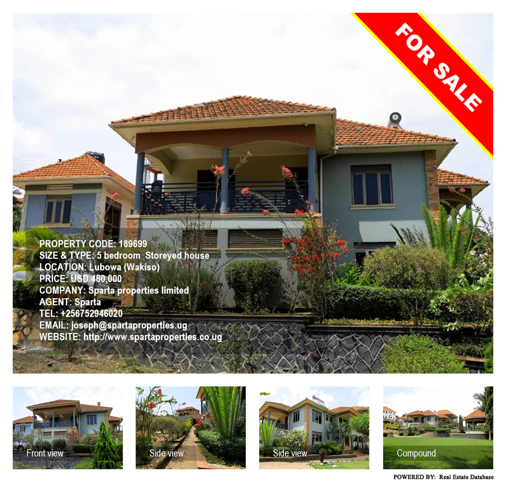 5 bedroom Storeyed house  for sale in Lubowa Wakiso Uganda, code: 189699