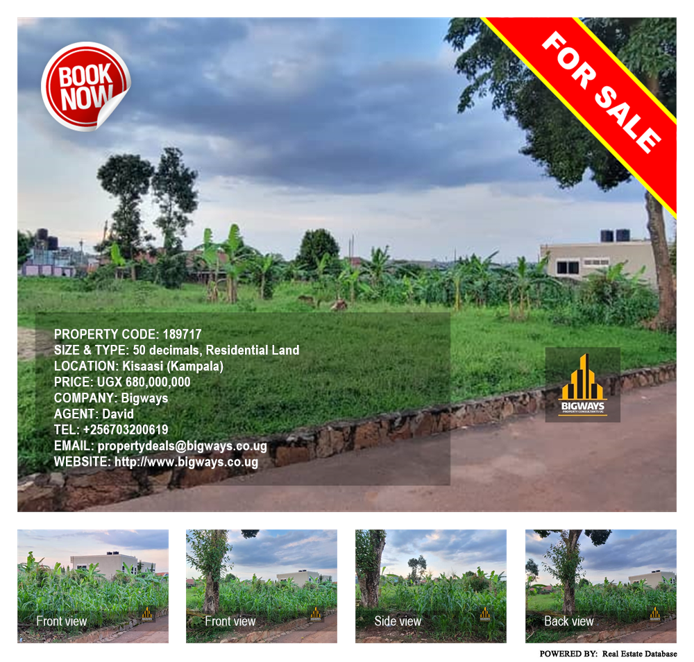 Residential Land  for sale in Kisaasi Kampala Uganda, code: 189717