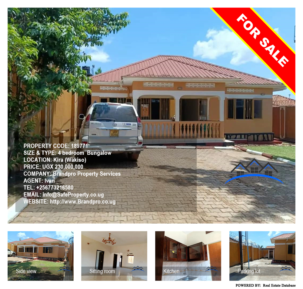 4 bedroom Bungalow  for sale in Kira Wakiso Uganda, code: 189771