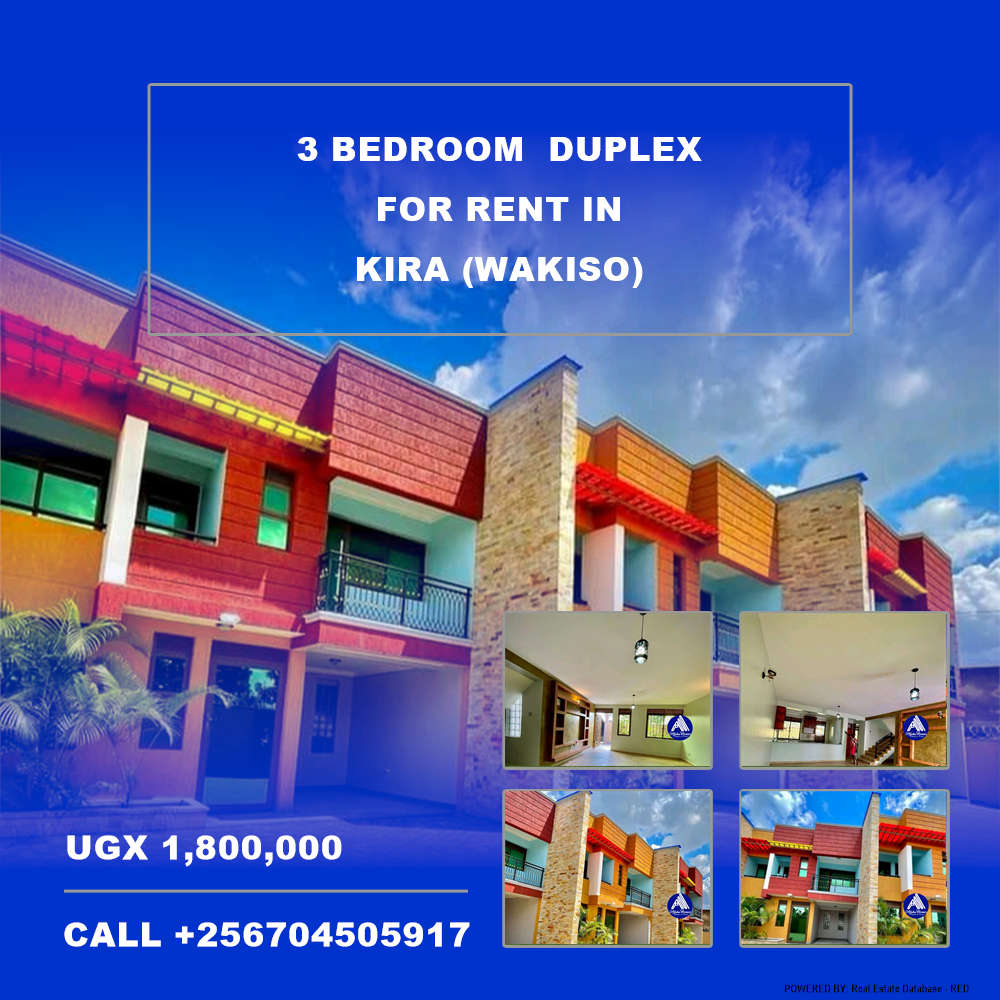 3 bedroom Duplex  for rent in Kira Wakiso Uganda, code: 189827