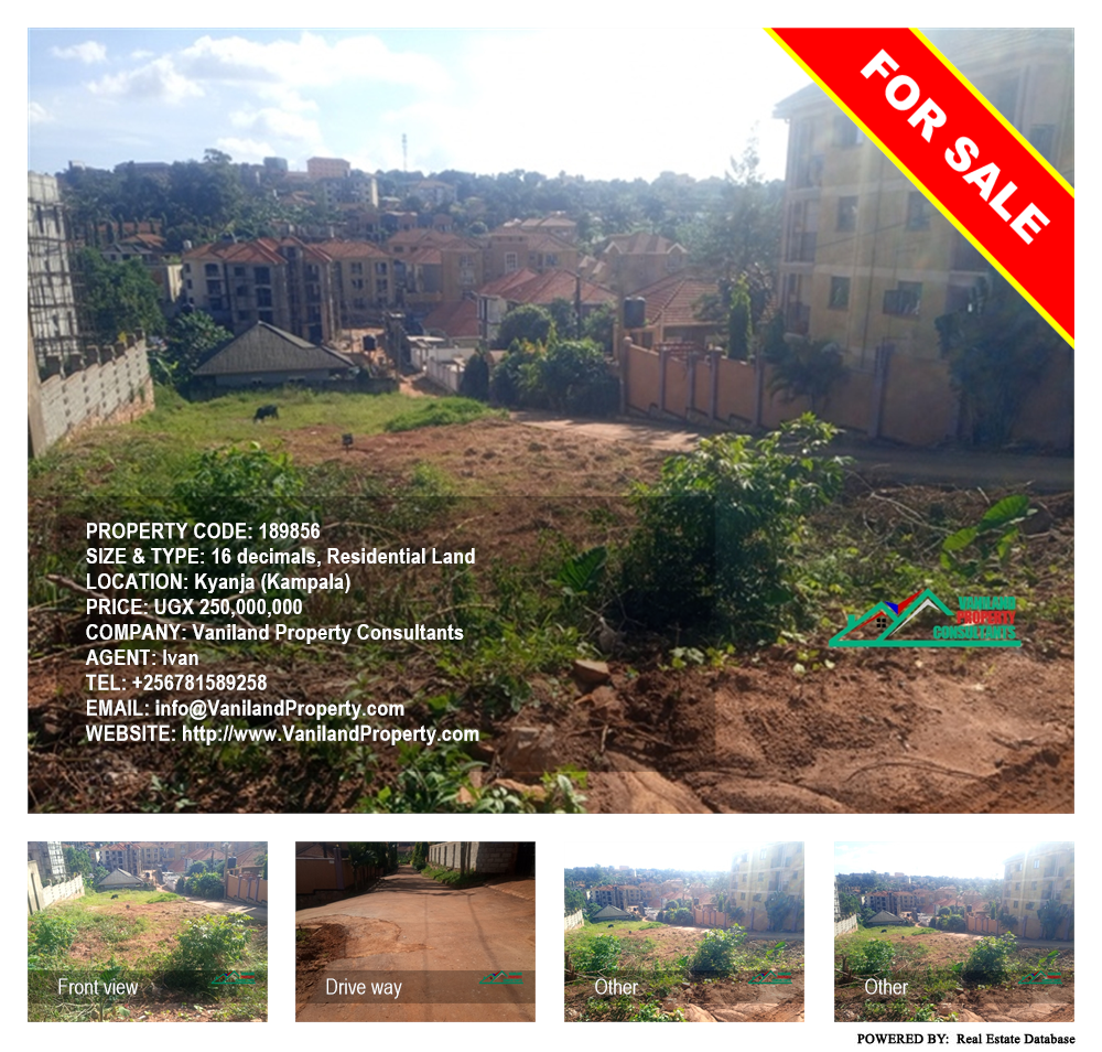 Residential Land  for sale in Kyanja Kampala Uganda, code: 189856