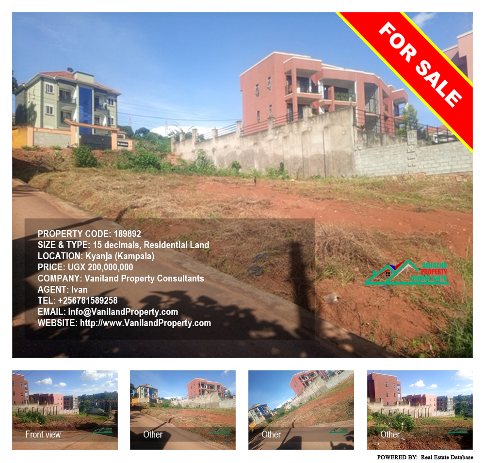 Residential Land  for sale in Kyanja Kampala Uganda, code: 189892