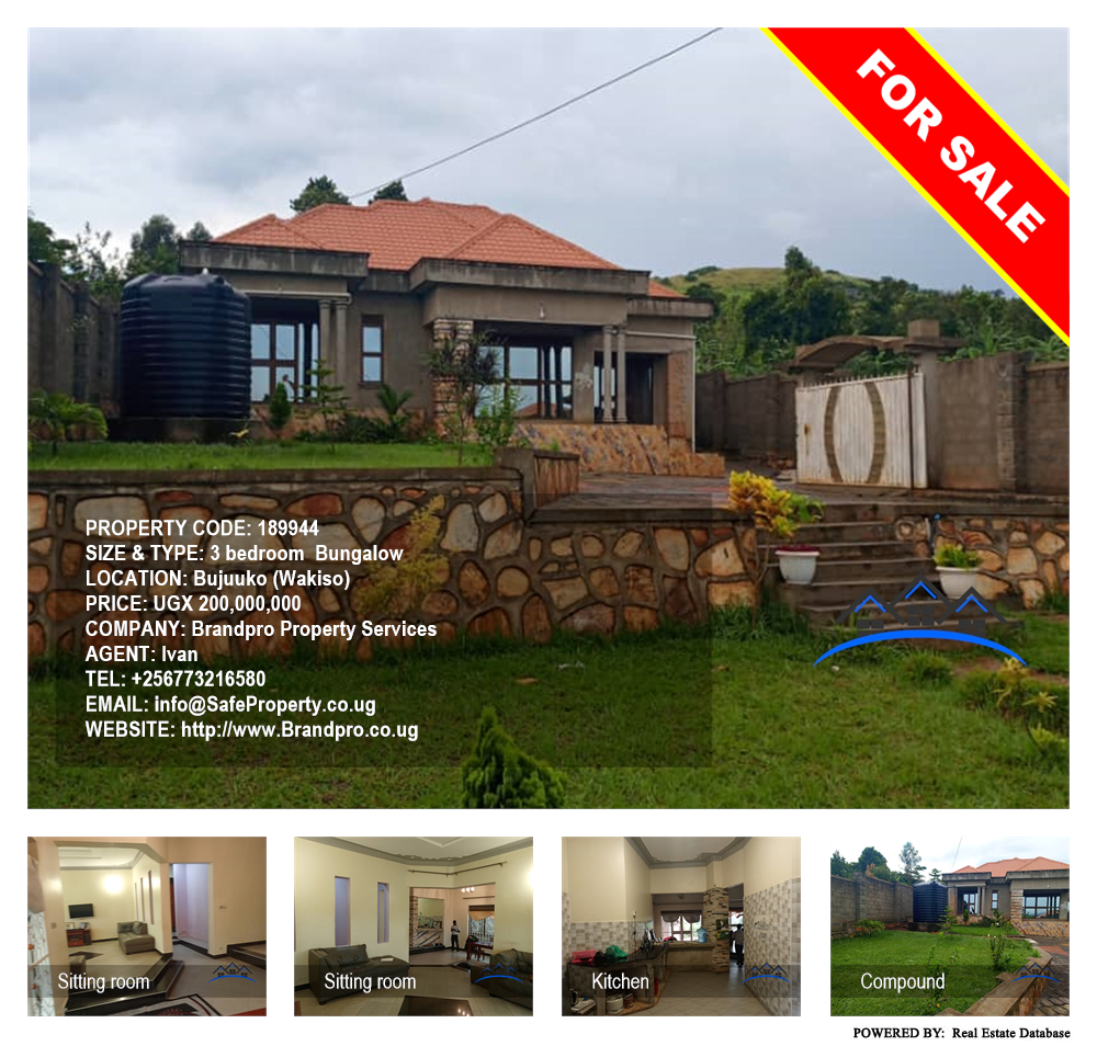 3 bedroom Bungalow  for sale in Bujuuko Wakiso Uganda, code: 189944