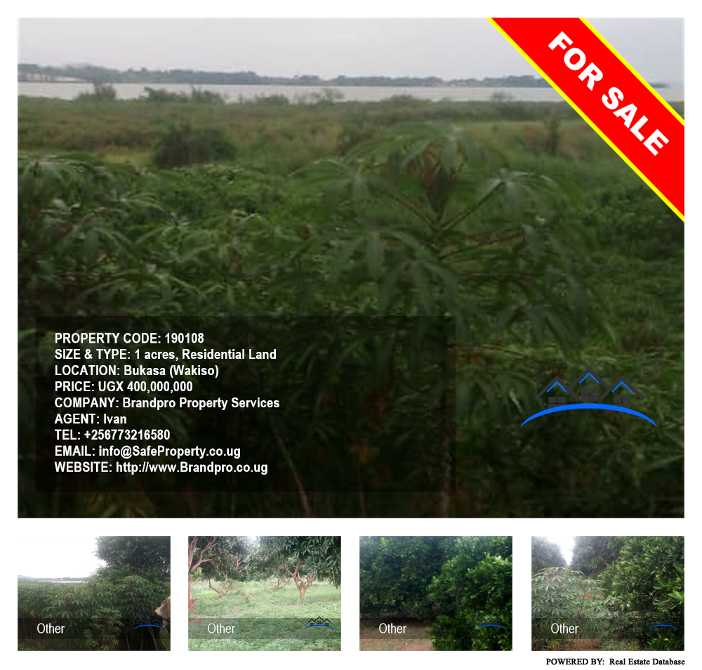 Residential Land  for sale in Bukasa Wakiso Uganda, code: 190108