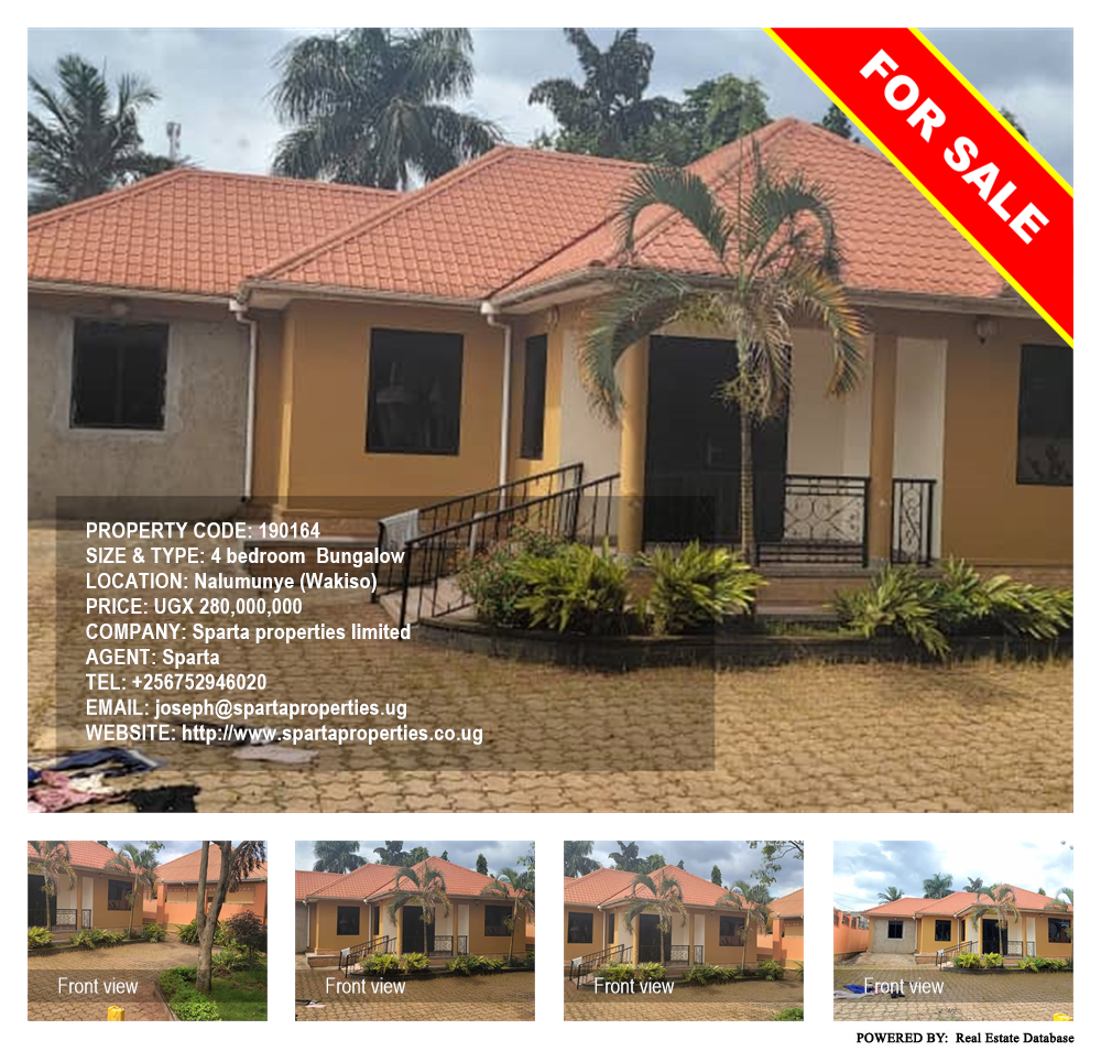 4 bedroom Bungalow  for sale in Nalumunye Wakiso Uganda, code: 190164