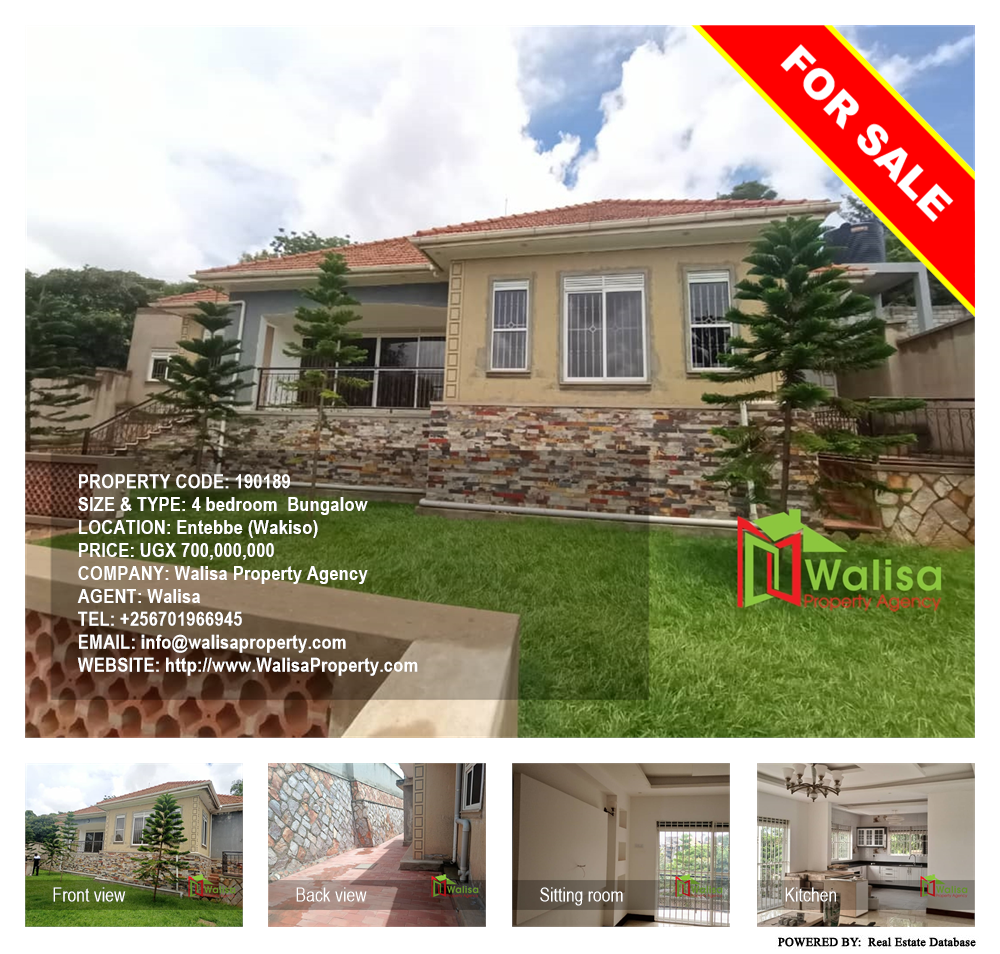 4 bedroom Bungalow  for sale in Entebbe Wakiso Uganda, code: 190189