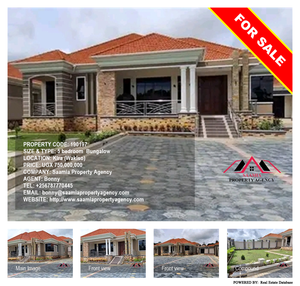 5 bedroom Bungalow  for sale in Kira Wakiso Uganda, code: 190197