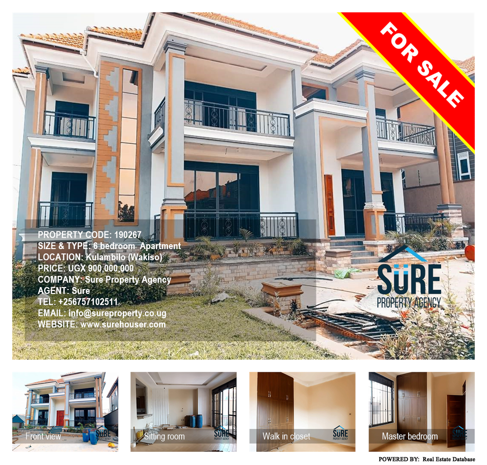 6 bedroom Apartment  for sale in Kulambilo Wakiso Uganda, code: 190267