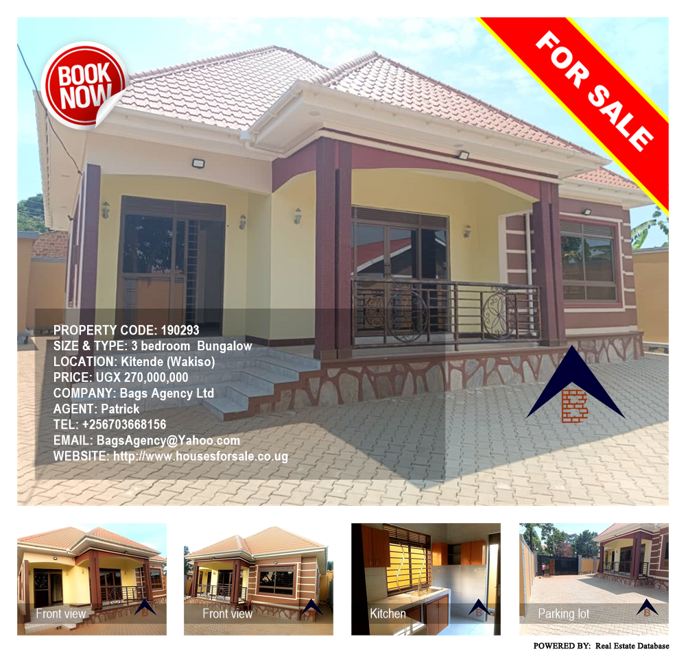 3 bedroom Bungalow  for sale in Kitende Wakiso Uganda, code: 190293