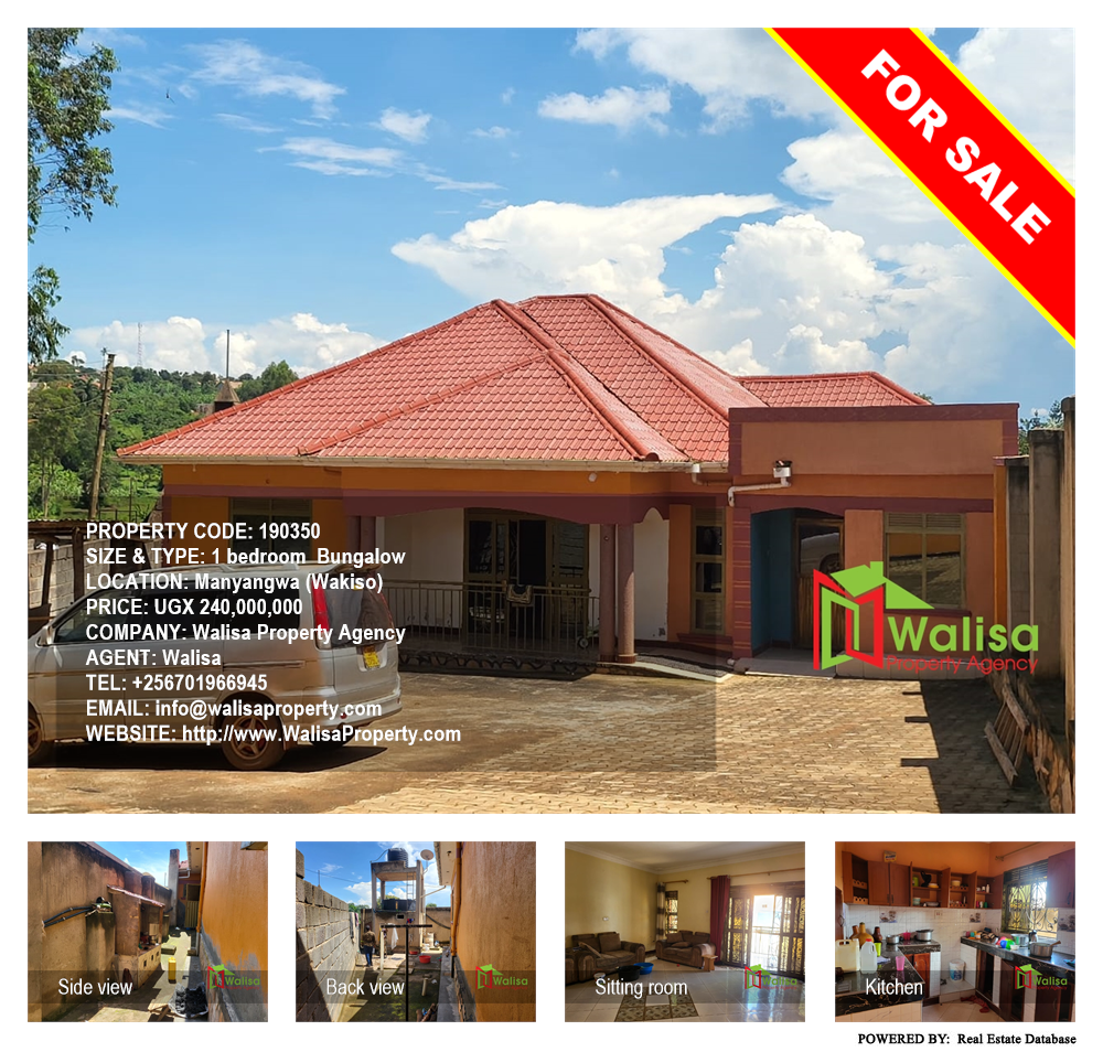 1 bedroom Bungalow  for sale in Manyangwa Wakiso Uganda, code: 190350