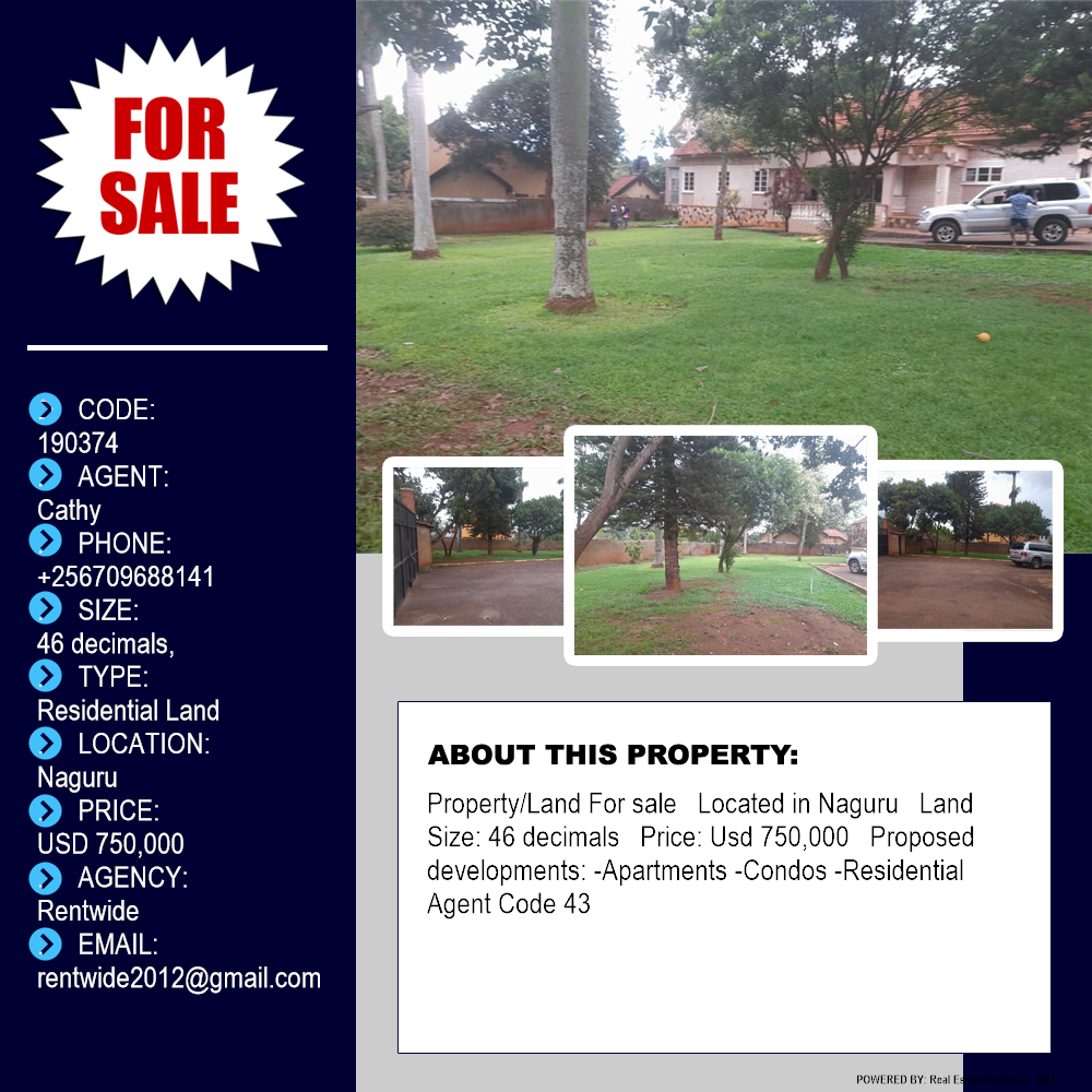 Residential Land  for sale in Naguru Kampala Uganda, code: 190374