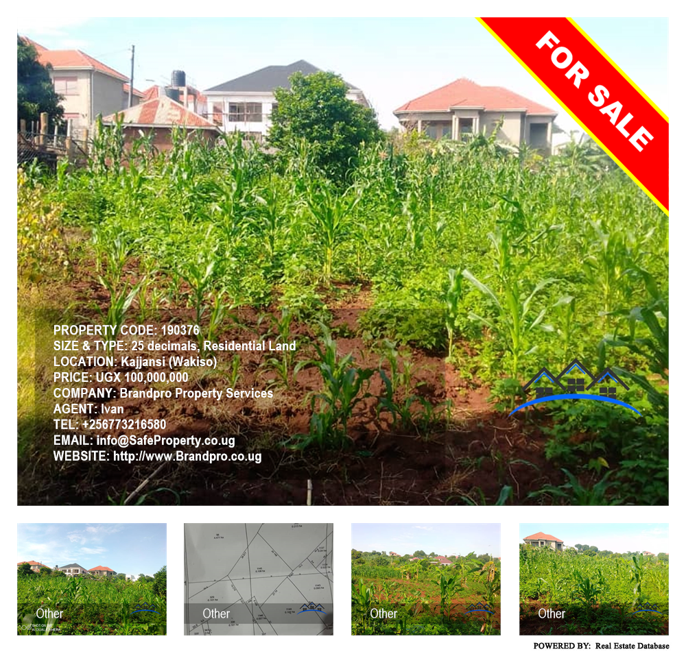 Residential Land  for sale in Kajjansi Wakiso Uganda, code: 190376