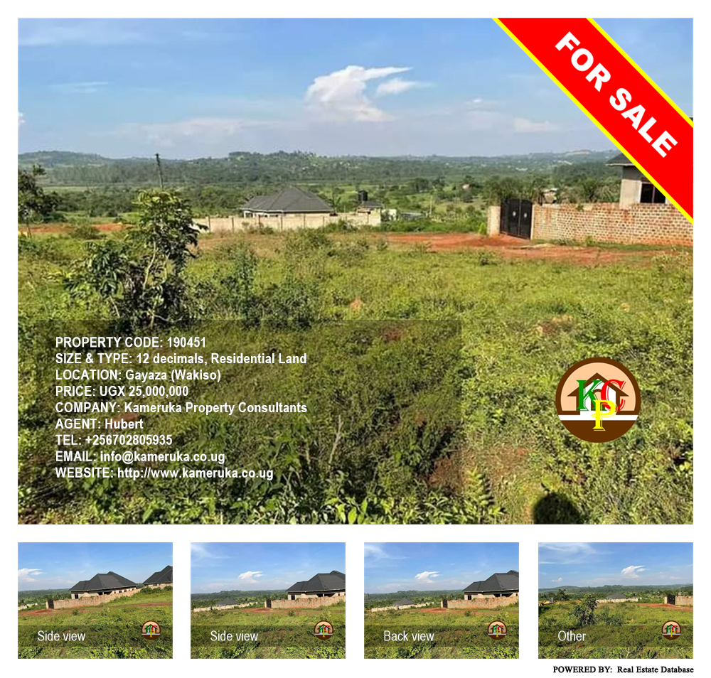 Residential Land  for sale in Gayaza Wakiso Uganda, code: 190451