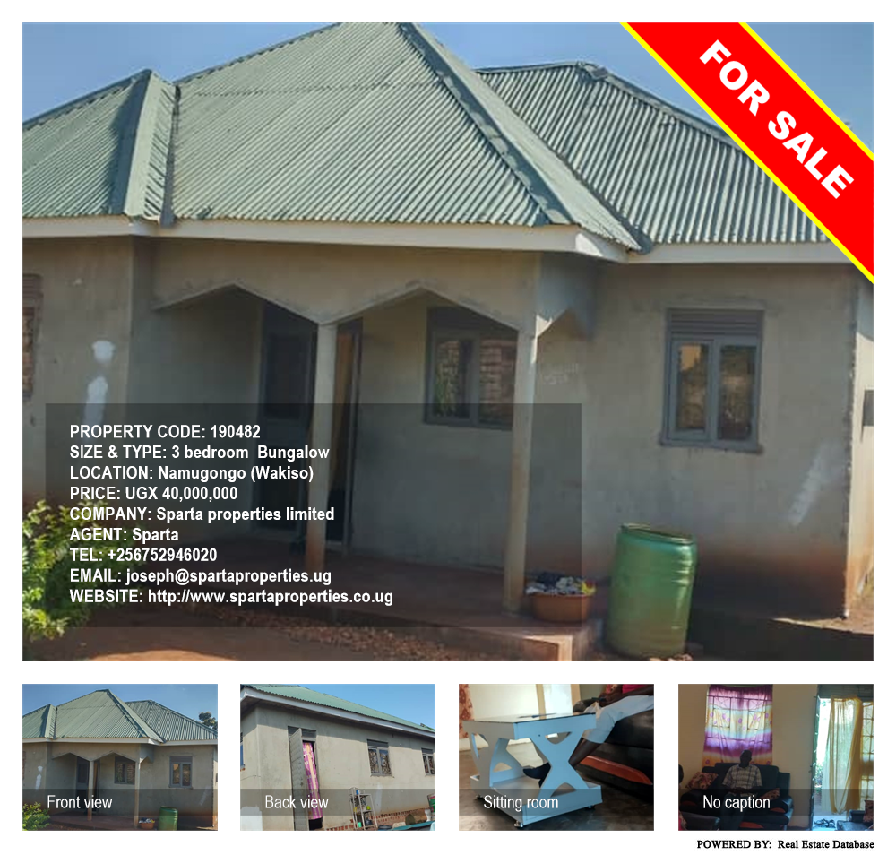 3 bedroom Bungalow  for sale in Namugongo Wakiso Uganda, code: 190482