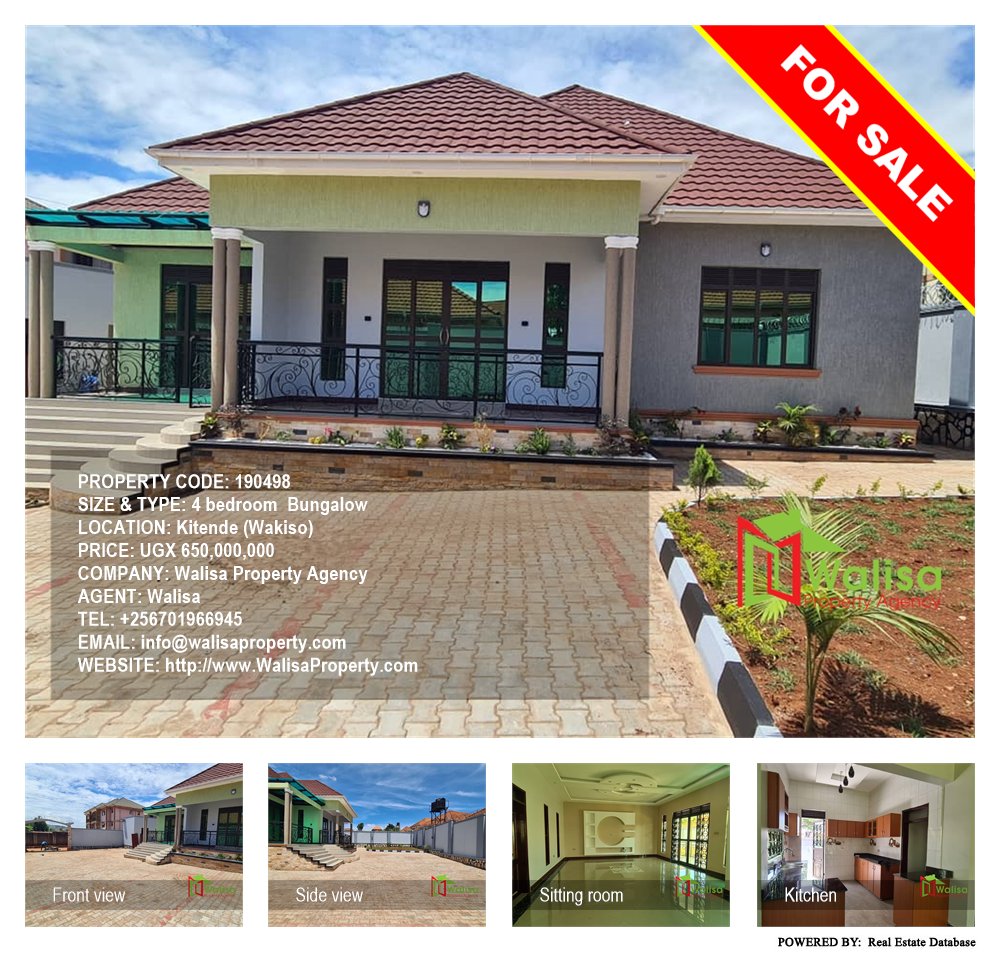 4 bedroom Bungalow  for sale in Kitende Wakiso Uganda, code: 190498